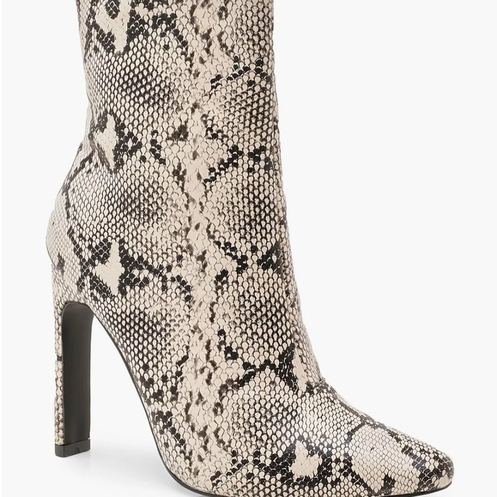 Snake skin booties